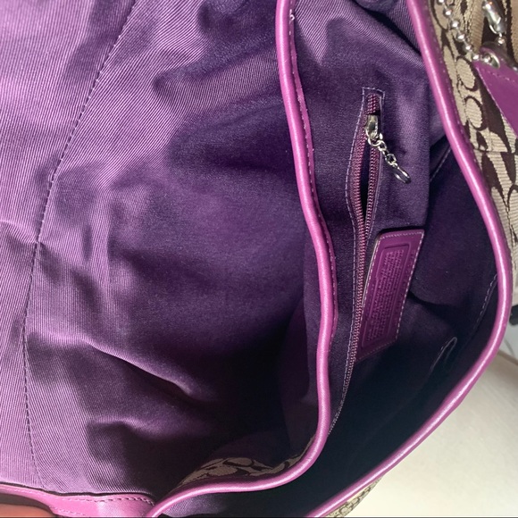 COACH purple patchwork shoulder bag - Picture 8 of 12